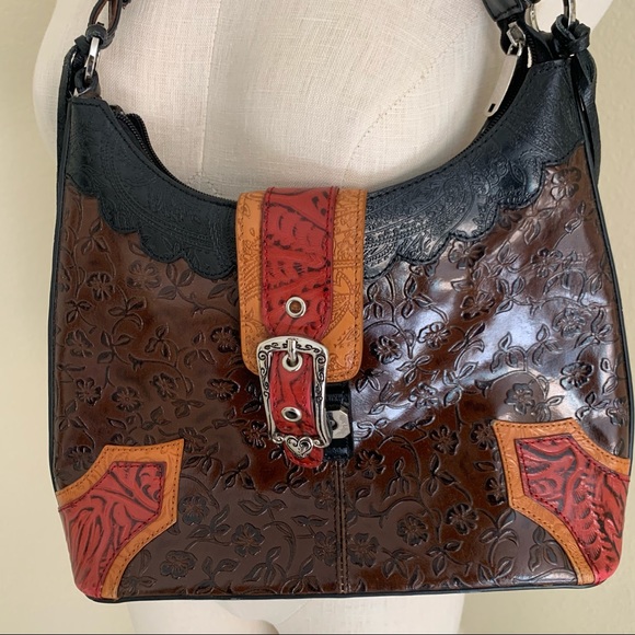 M.C. Hand tooled leather purse - Picture 2 of 2
